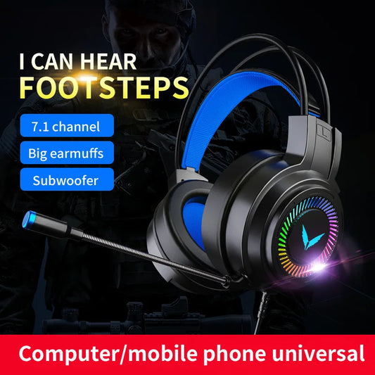 G58 G60 Gaming Headset 7.1 Stereo SVirtual Surround Bass Earphone Headphone with Mic LED Light