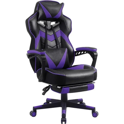 Gaming Chair with Footrest,Big and Tall Gaming Chairs for Adults,Computer Chair for High Back and Massage,Reclining Gamer Chair