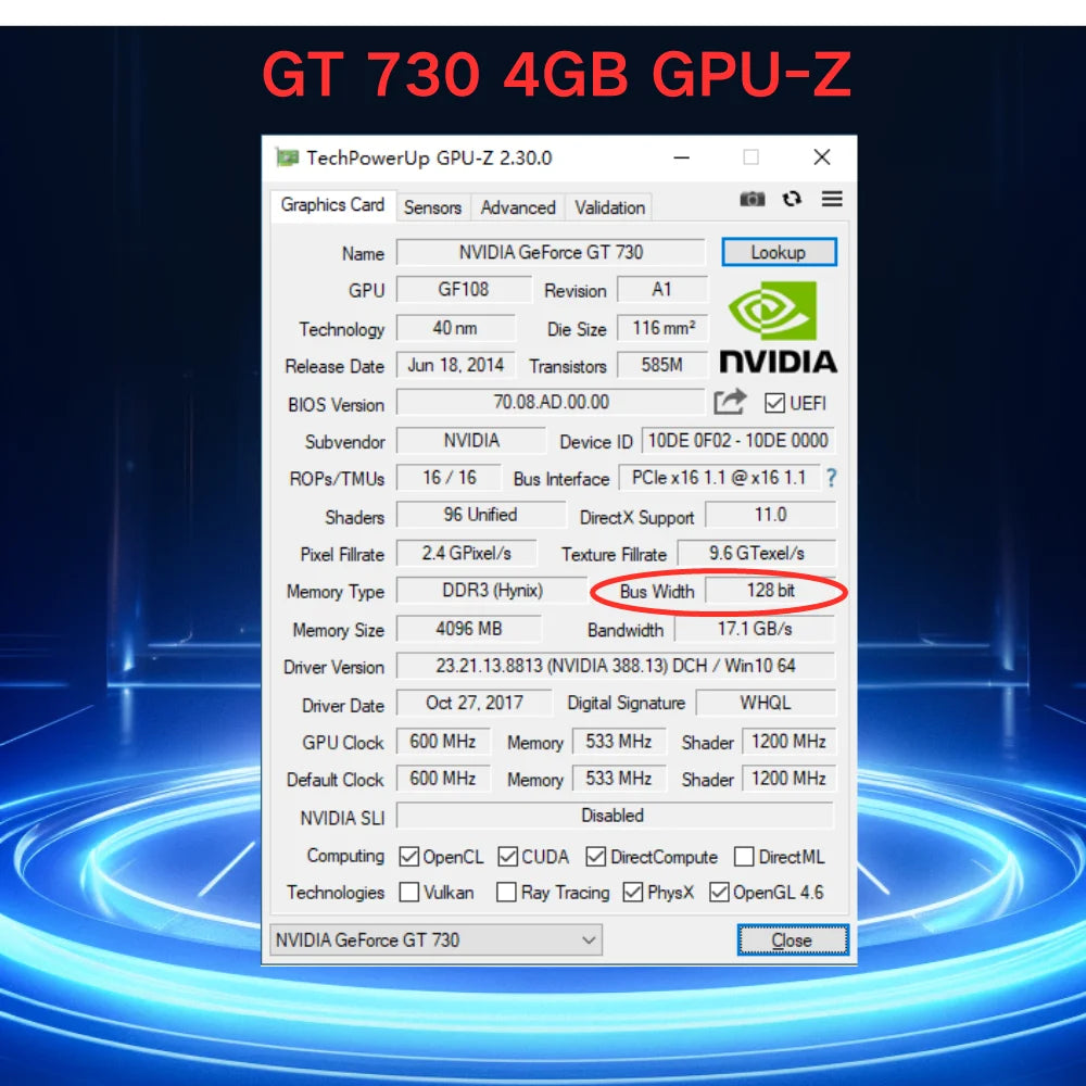 SONGREY GT730 4GB ,Computer GPU