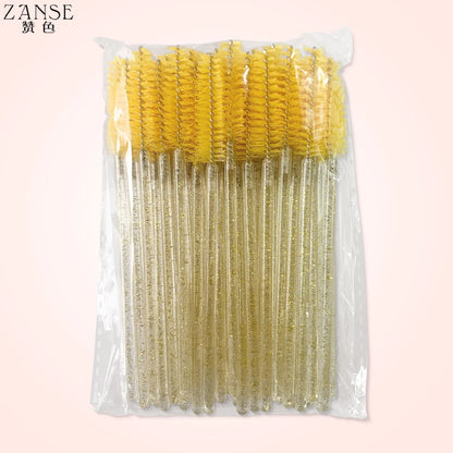 Disposable Crystal Eyelashes Brush Comb 5/50Pcs