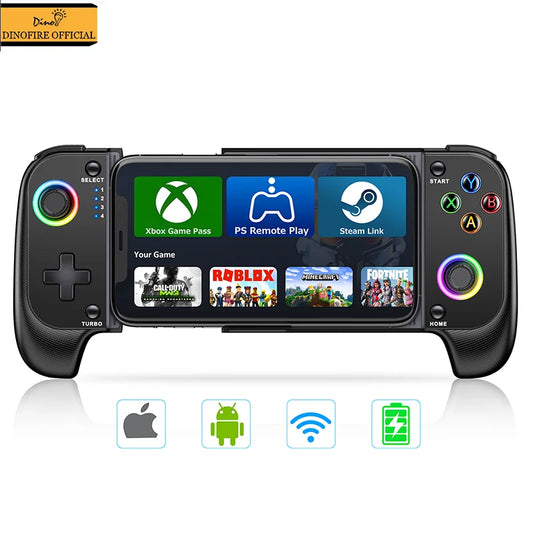 Cell Phone Gamepad Joystick for iPhone Android Control Bluetooth Controller Trigger