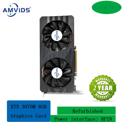 RTX 3070 8GB Graphics Card Non LHR 256Bit GDDR6 Computer Gaming Video Cards Nvidia RTX 3070M Mining GPU 65-68Mhs