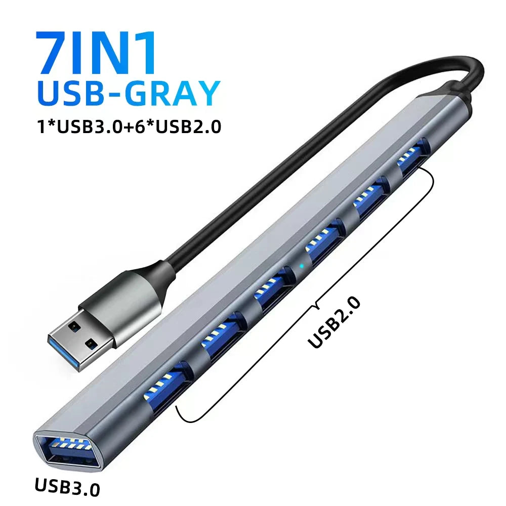 7 Ports USB 3.0 Type C