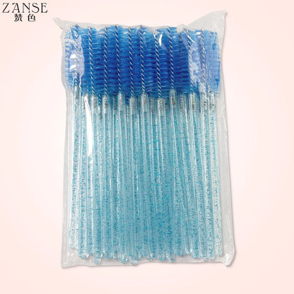 Disposable Crystal Eyelashes Brush Comb 5/50Pcs