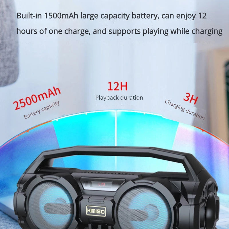 Powerful Bluetooth Speakers Hifi EQ Wireless Subwoofer Home