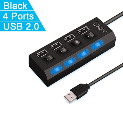 High Speed 4/7 Ports USB HUB 2.0 Adapter Expander