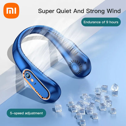 Xiaomi Hanging Neck Fan Portable Bladeless Neckband Fan Digital