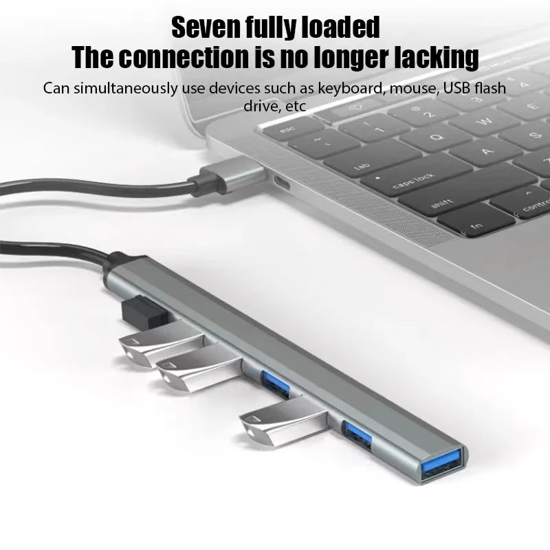 7 Ports USB 3.0 Type C