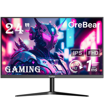 GreBear 165/144Hz Gaming Monitor 24 Inch - FHD 1080P