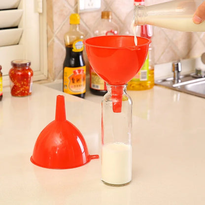 Plastic Long Handle Large Diameter Funnel Household Kitchen