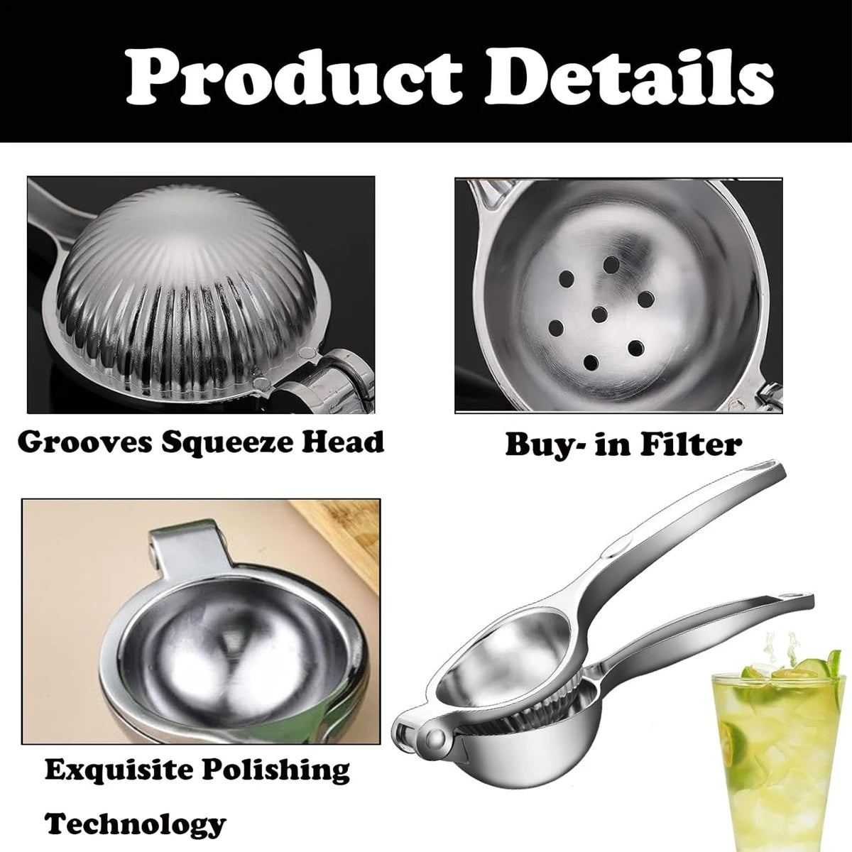 Stainless Steel Manual Juicer Kitchen Multifunctional Accessories