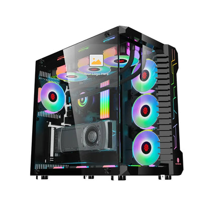 Aotesier Hot selling gamer desktop computer build in Win10 16GB Ram SSD 1TB hdd GTX 1050Ti Core E5-2650 processor new gaming pc