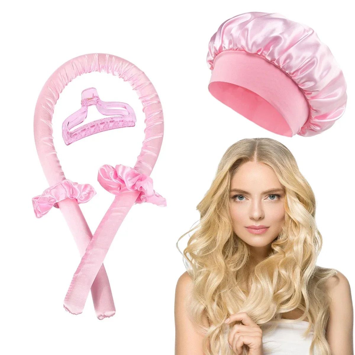 Heatless Curling Rod Headband/ Night Cap