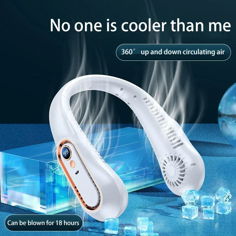 Xiaomi Hanging Neck Fan Portable Bladeless Neckband Fan Digital