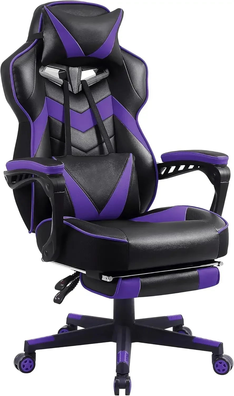 Gaming Chair with Footrest,Big and Tall Gaming Chairs for Adults,Computer Chair for High Back and Massage,Reclining Gamer Chair