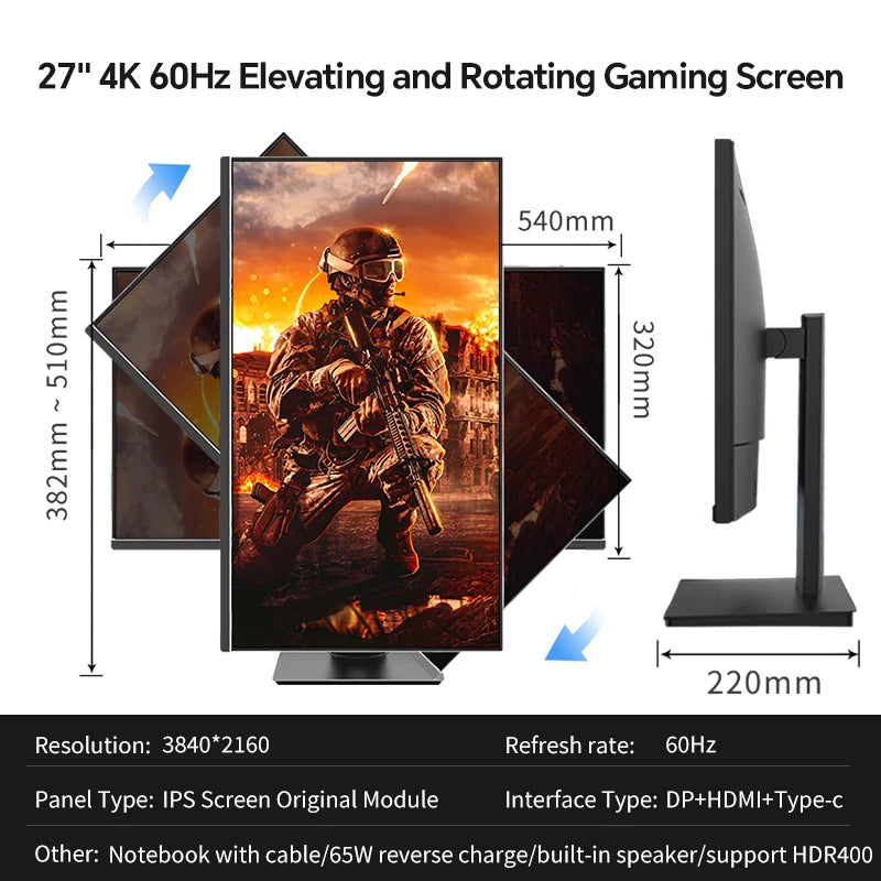 2025 Anmite 27" IPS 4K Monitor