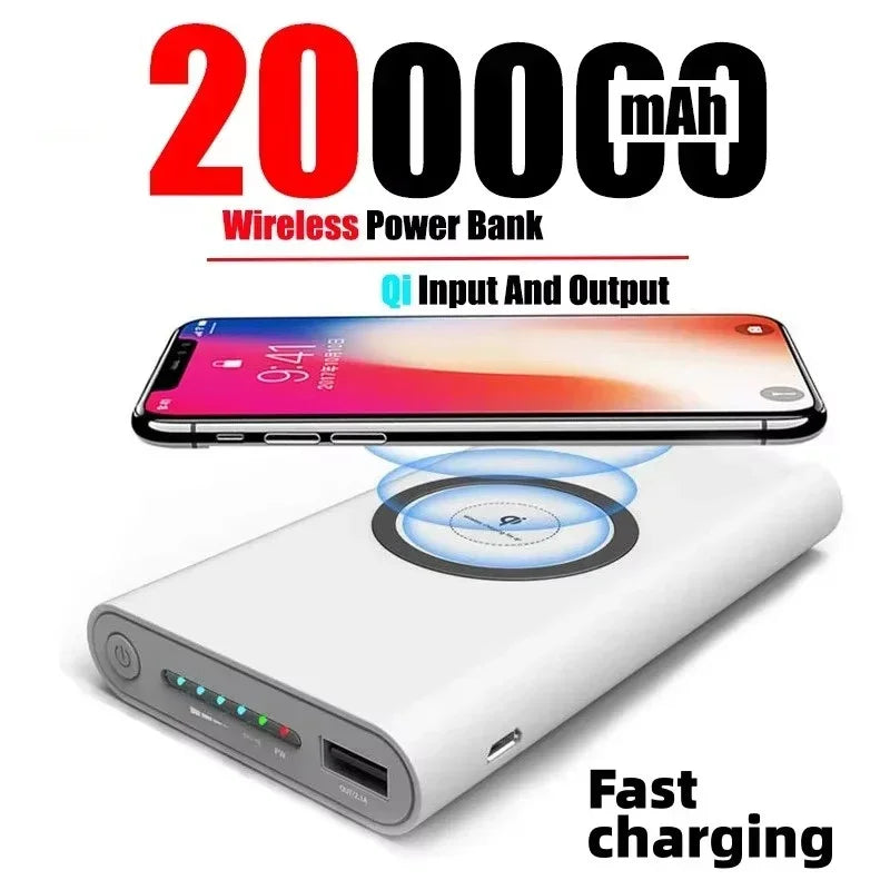 200000mAh Power Bank Ultra-Large Capacity Universal Wireless Fast Charging SAMSUNG/IPHONE