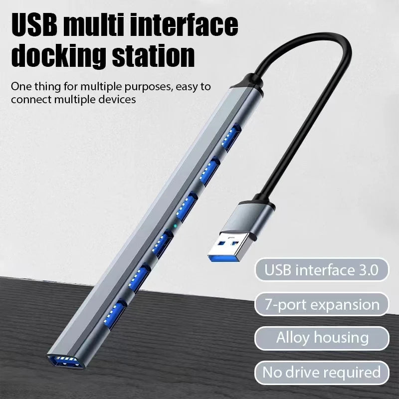 7 Ports USB 3.0 Type C