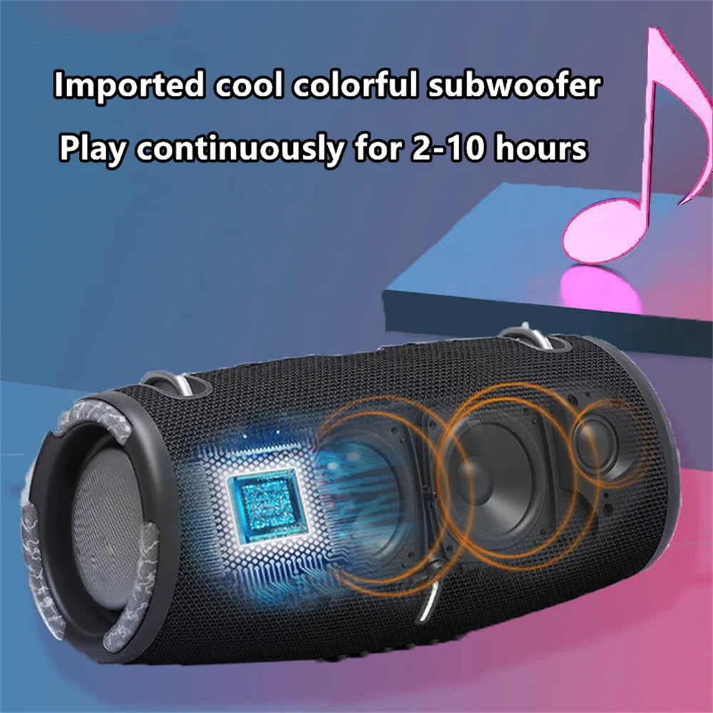 Portable Waterproof 100W High Power Bluetooth Speaker RGB Colorful Light Wireless Subwoofer