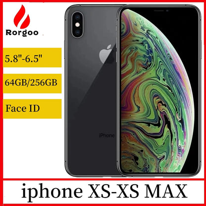 Apple iPhone XS 5.8"/XS MAX Smartphone 6.5“” RAM 4GB ROM 64GB/256GB/512GB Hexa Core IOS A12 Bionic LTE 4G Unlocked Mobile Phone