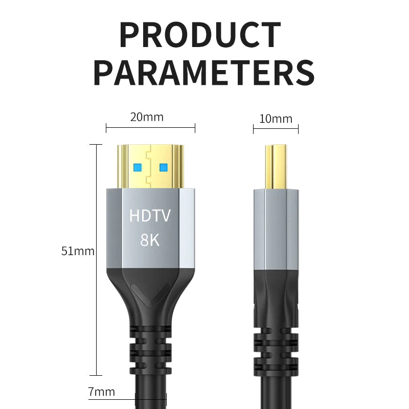 8K HDMI 2.1 Cable 120Hz