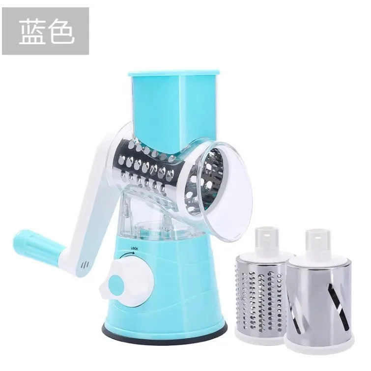 Kitchen multifunctional drum vegetable slicer hand cranked household