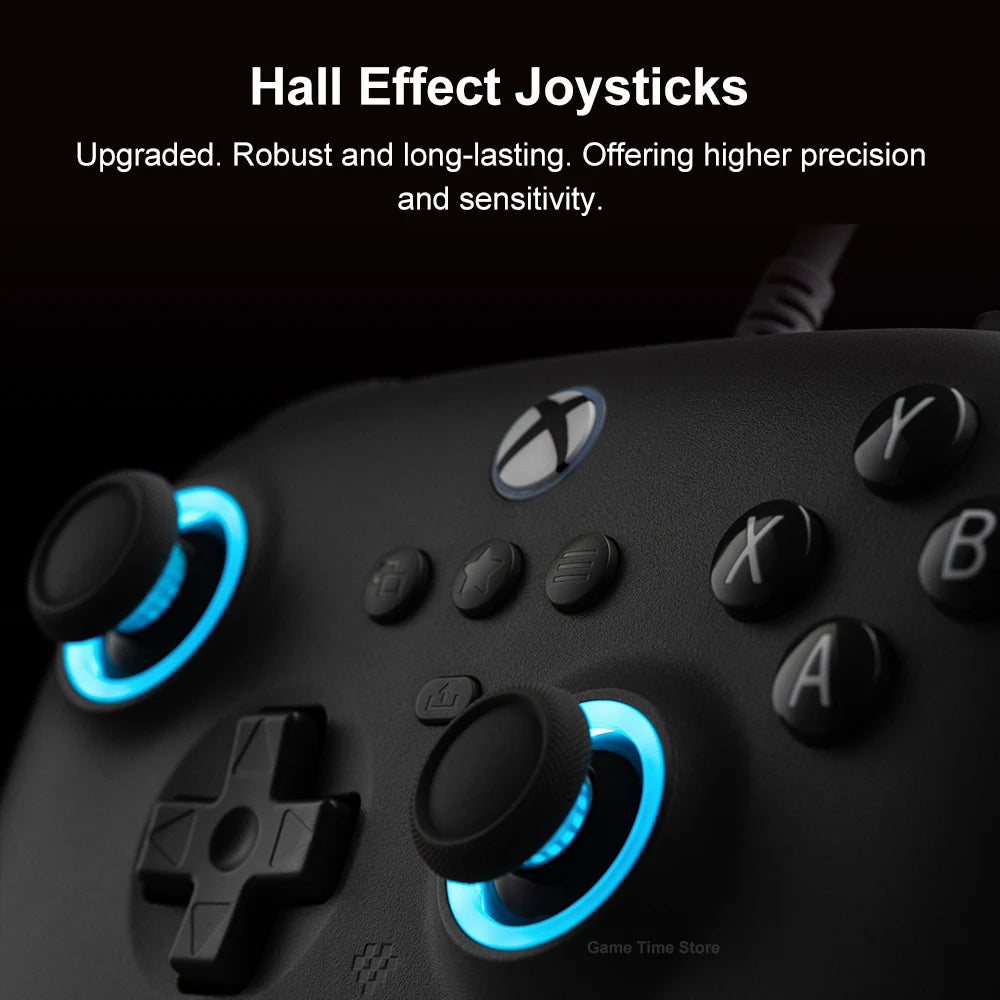 8BitDo Ultimate C Wired XBOX Controller Gamepads PC Xbox Series X S, Xbox One RGB Light Fire Ring Hall Effect Sticks for windows