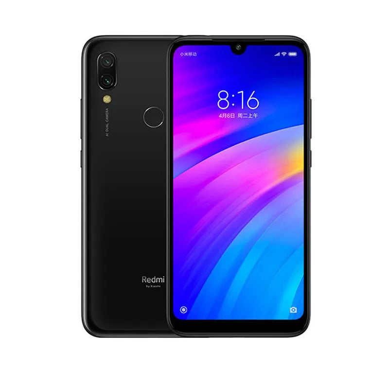 Xiaomi Redmi 7 Cellphone with Phone Case, Dual SIM Solt, Android, Dual Camera