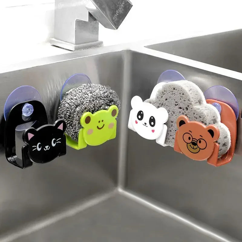 Kitchen Accessories Cartoon Sponge Rag Storage