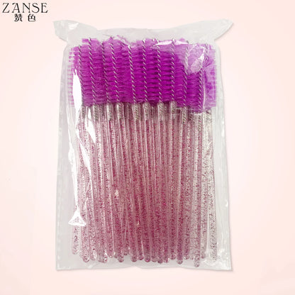 Disposable Crystal Eyelashes Brush Comb 5/50Pcs