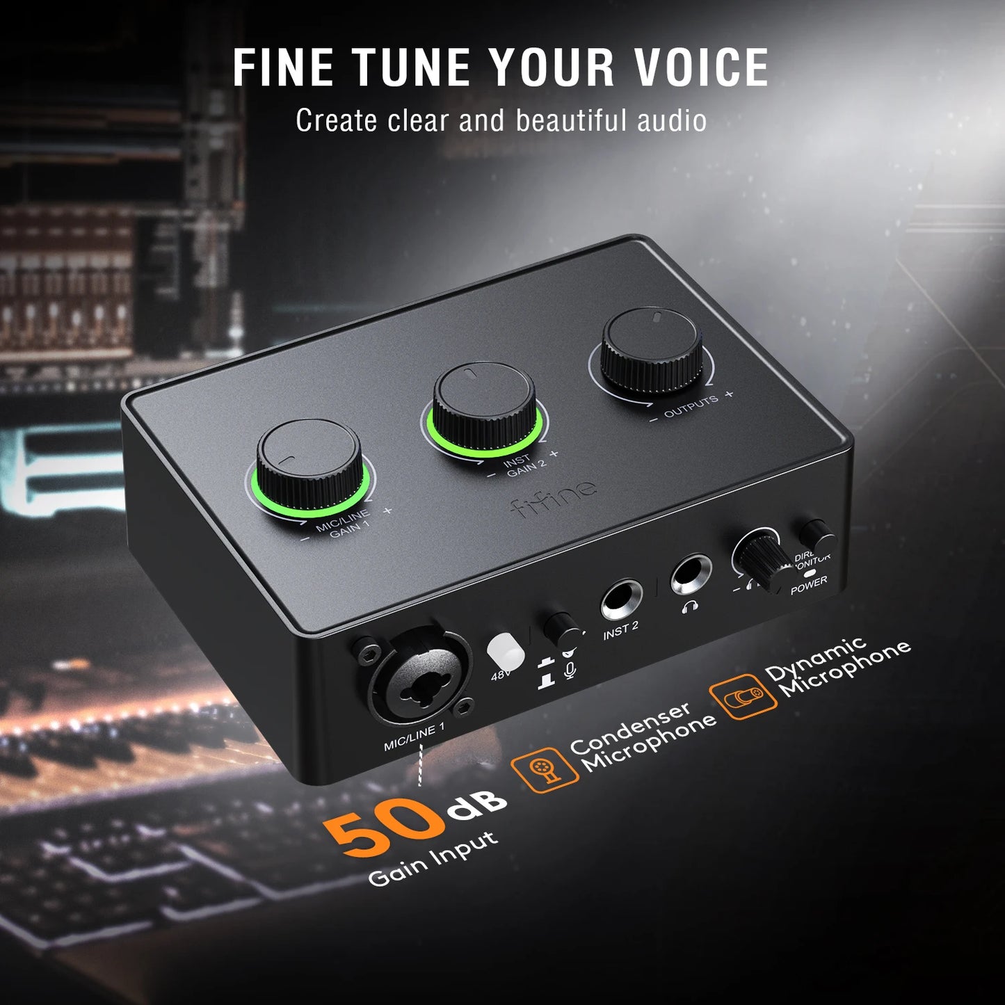 FIFINE Podcast Kit with Dynamic Mic/Sound Card