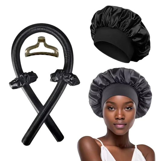 Heatless Curling Rod Headband/ Night Cap