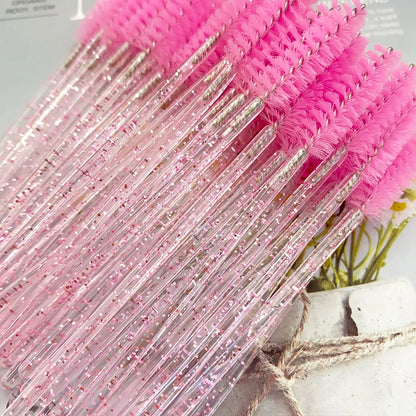 Disposable Crystal Eyelashes Brush Comb 5/50Pcs