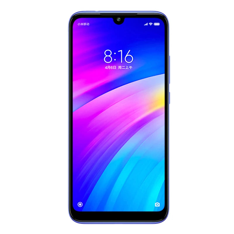 Xiaomi Redmi 7 Cellphone with Phone Case, Dual SIM Solt, Android, Dual Camera