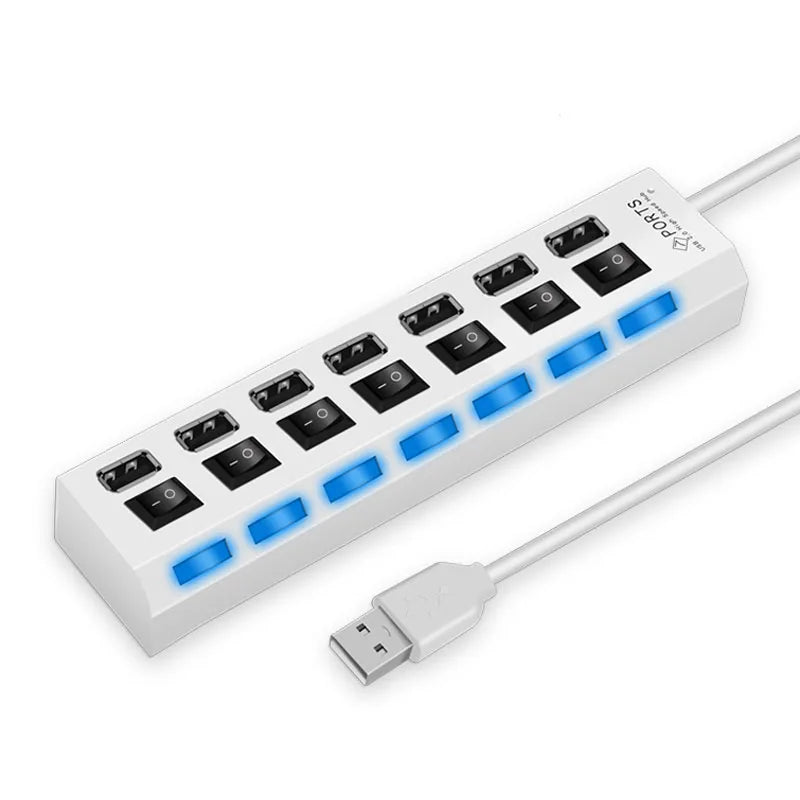 High Speed 4/7 Ports USB HUB 2.0 Adapter Expander