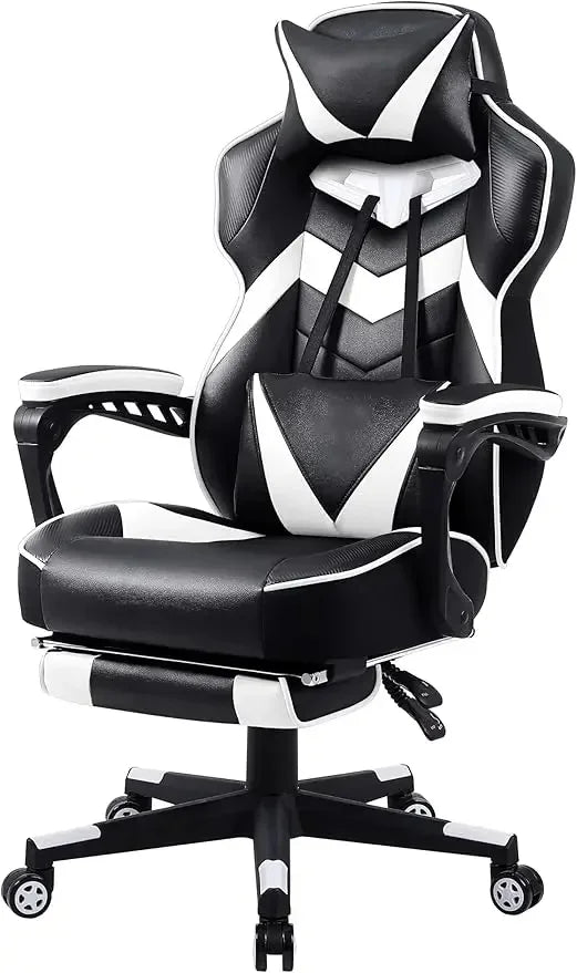 Gaming Chair with Footrest,Big and Tall Gaming Chairs for Adults,Computer Chair for High Back and Massage,Reclining Gamer Chair