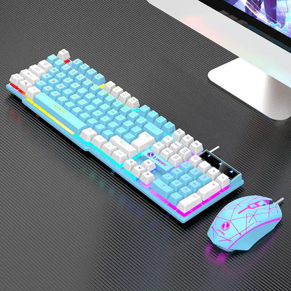 Wired Keyboard And Mouse Set Usb Luminous