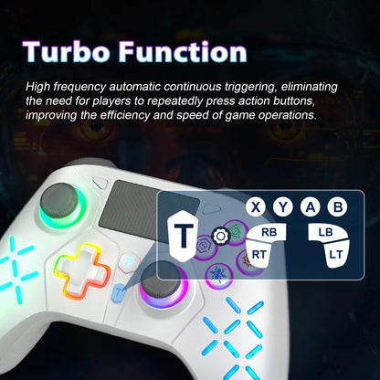 Playstation5 Controller  LED RGB Vibration Function Turbo Wireless Gamepad