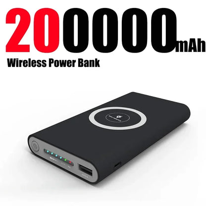 200000mAh Power Bank Ultra-Large Capacity Universal Wireless Fast Charging SAMSUNG/IPHONE