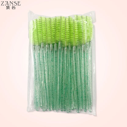 Disposable Crystal Eyelashes Brush Comb 5/50Pcs