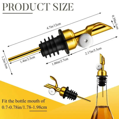 Oil Bottle Stopper Cap Dispenser Sprayer Lock Wine Pourer