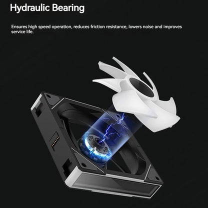 TEUCER JM-1 PC Cooling Fan ARGB Mirror Cycle Light Effect 800-2000RPM PWM Water Cooling 360mm Cooler Fan