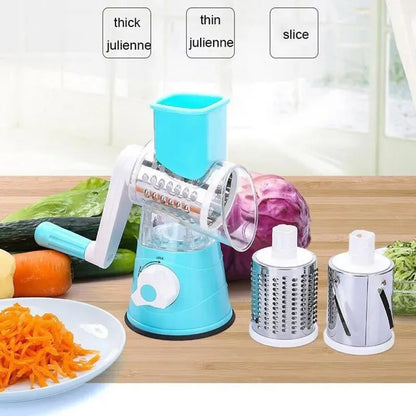 Kitchen multifunctional drum vegetable slicer hand cranked household