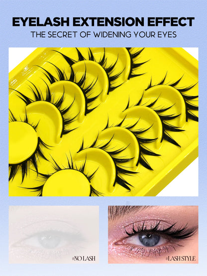 Cat Eye Lashes 3D Natural False Lashes Fluffy Soft