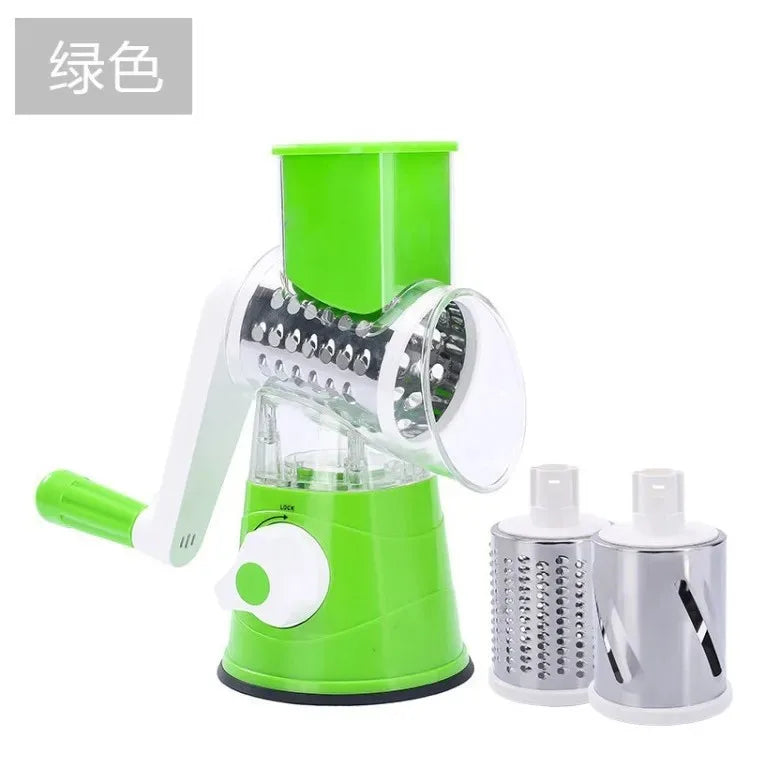 Kitchen multifunctional drum vegetable slicer hand cranked household