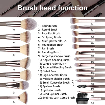 Makeup Brushes 1-20PCS