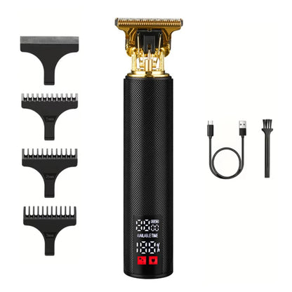 Professional 3-speed adjustment  beard trimmer with LED display USB   battery accessories