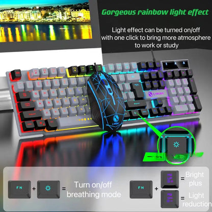 Wired Keyboard And Mouse Set Usb Luminous