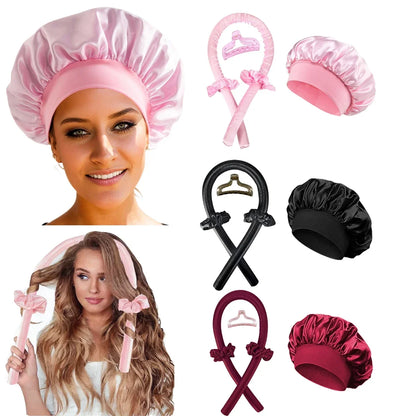 Heatless Curling Rod Headband/ Night Cap