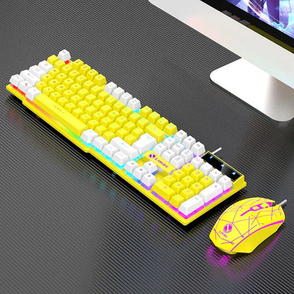 Wired Keyboard And Mouse Set Usb Luminous